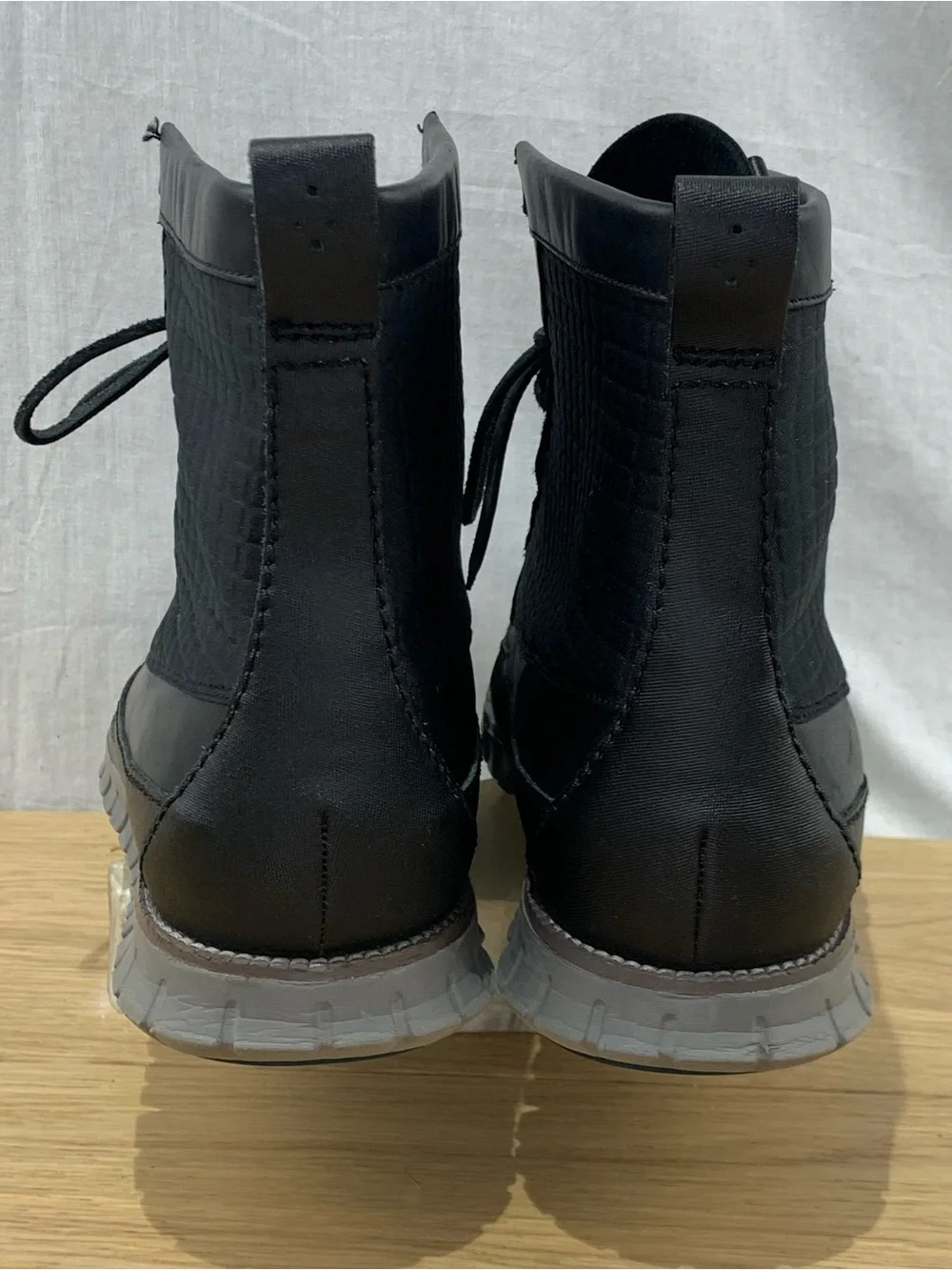 Cole Haan ZeroGrand Men’s Size 13 M Tall Water Resistant Black Leather Boots